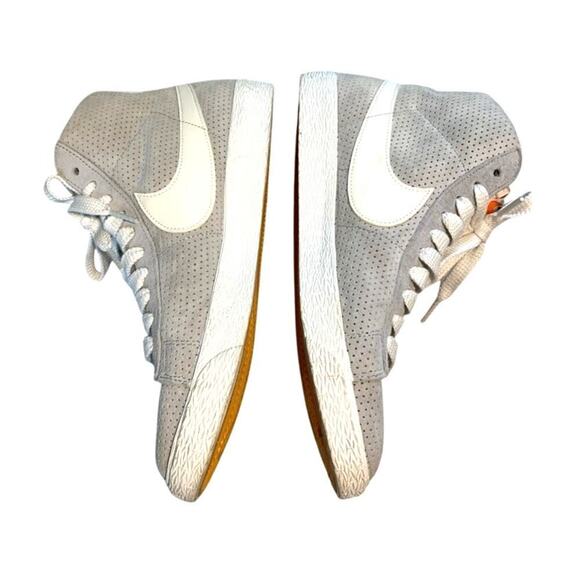 Nike Blazer Vintage Mid Womens Gray Suede Retro Sneaker Athletic Trainer 8.5 - Picture 4 of 6
